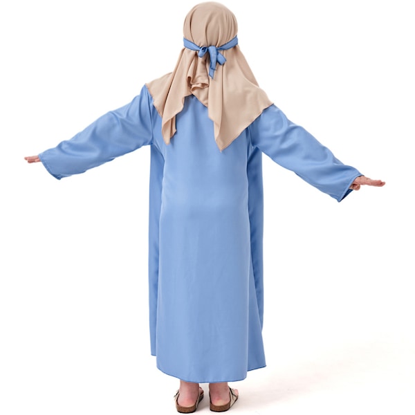 Arabisk Brun Farfar Mellanålders Kläder Barn Halloween Kostym Outfit för Semester 4-13 År M
