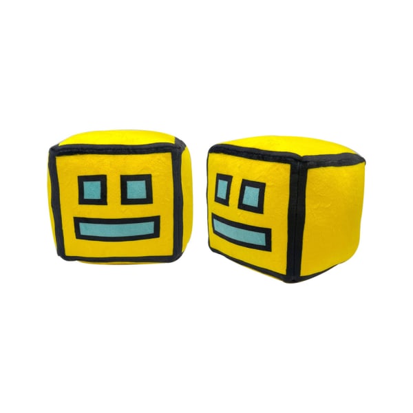 12cm The Geometry Dash Plyschleksak Spel Kvadrater PP Bomull Plyschdocka Barnpresenter Yellow