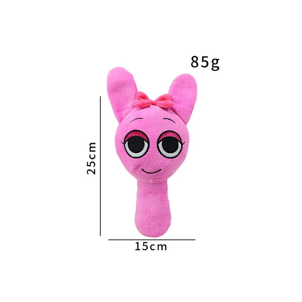 10 tum Sprunky Wenda och Grå Plyschdocka, Sprunk Mjuk och Rolig Fylld Leksak för Fans och Vänner Födelsedag Rose Red