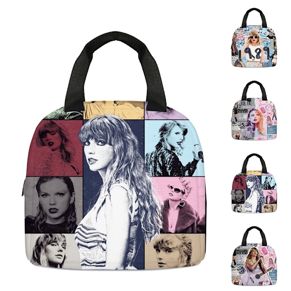 Taylor Swift Lunch Bag, Bärbar Återanvändbar Termisk Isolerad Lunchlåda för Vuxna och Barn, Lunchväska för Kontor Skola #3