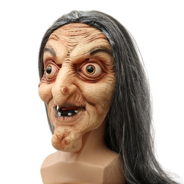 Realist Mask för Vuxna - Gammal Kvinna med Rynkor - Halloweenfest Maskeradklädsel