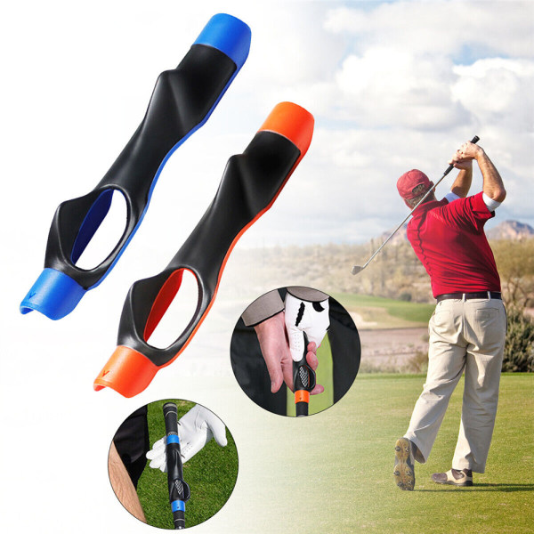 Golf Grip Trainer Attachment Golf Swing Trainer Corrector Tool orange