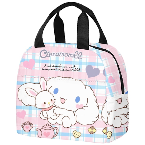 Cinnamoroll Lunch Bag, Bärbar Återanvändbar Termisk Isolerad Lunchlåda för Vuxna och Barn, Lunchväska för Kontor Skola #1