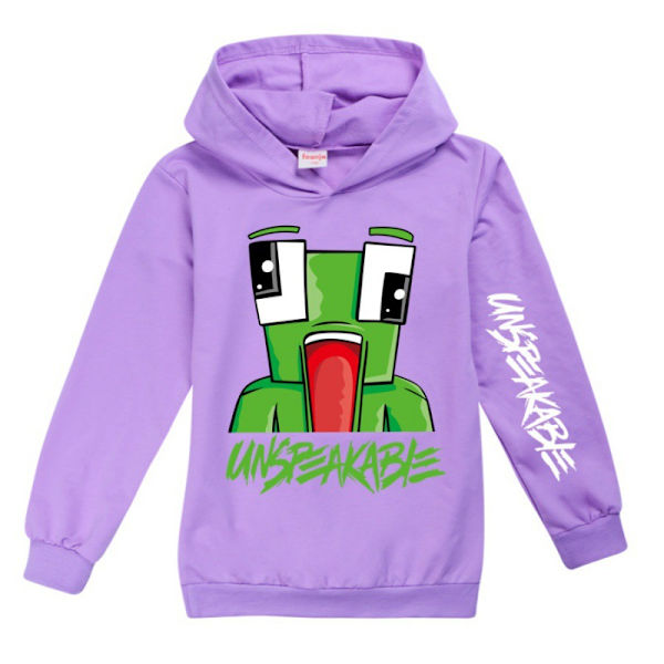 UNSPEAKABL Barn Pojkar Tryck Hoodie Sweatshirt Topp Purple 140cm