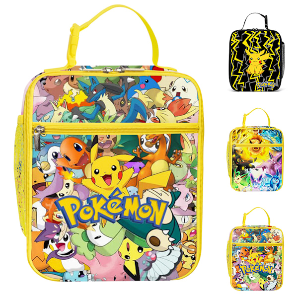 Pikachu Lunch Bag, Bärbar Återanvändbar Termisk Isolerad Lunchlåda för Vuxna och Barn, Lunchväska för Kontor Skola #3