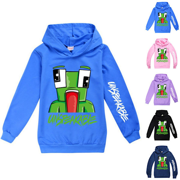 UNSPEAKABL Barn Pojkar Tryck Hoodie Sweatshirt Topp Dark Blue 150cm
