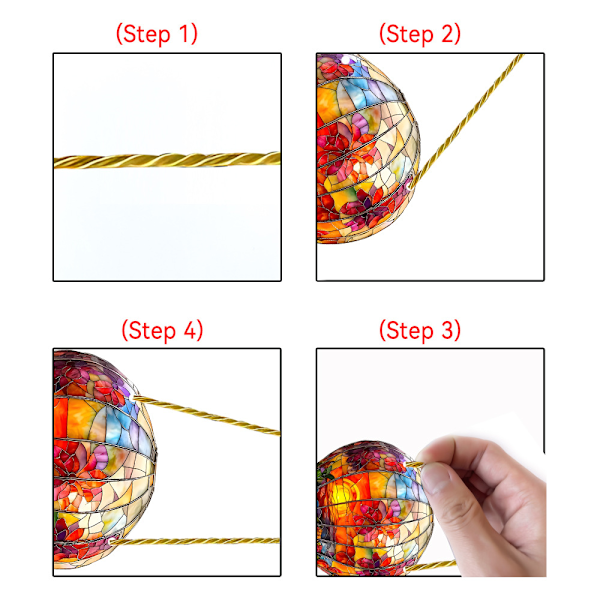 Luftballong Design Solfångare Fönsterdekoration Målat Glas Effekt Heminredning 2D Akryl