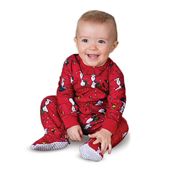 Familjematchande Julpyjamas Set Julmotiv Tryckt Nattkläder Julpyjamas Set för Par och Barn Baby 12-18M