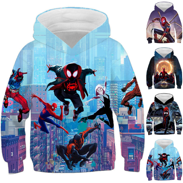 Barn 3D Spider-Man Hoodie Sweatshirt Långärmad kappa present B 140cm