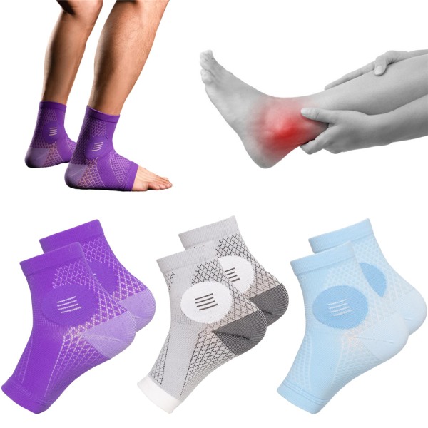 Sports Ankle Brace Kompressionsstrumpa Andningsbar Supportstrumpor purple XL