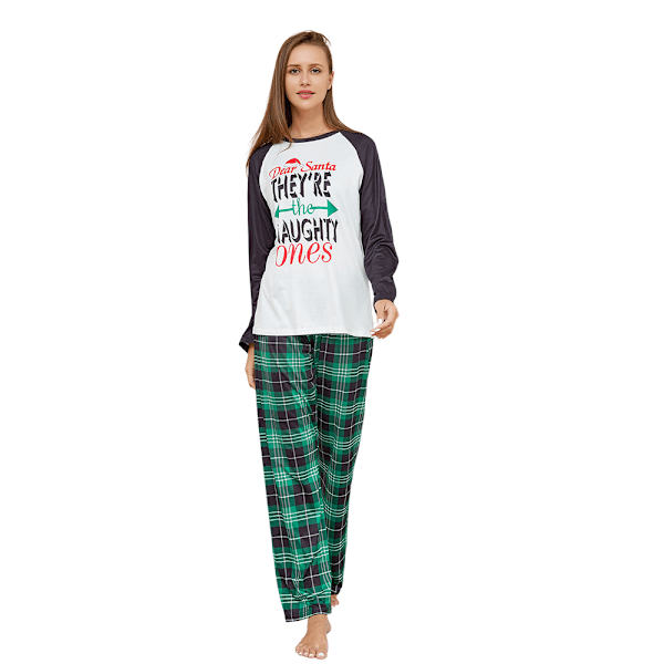 Familjematchande Julpyjamas för Vuxna och Barn - Julnattkläder Pyjamas Set Women L