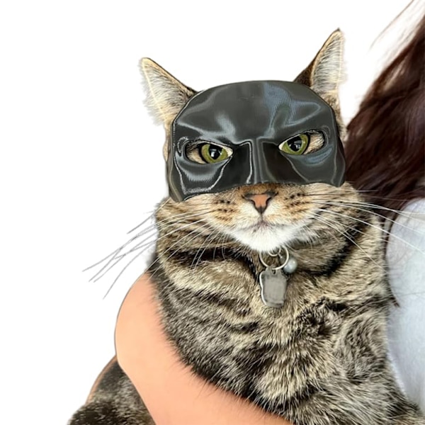 Halloween Rolig Bat Cat Avenger Mask Katt Husdjur Cosplay Mask Party Fancy Dress Prop 10cm