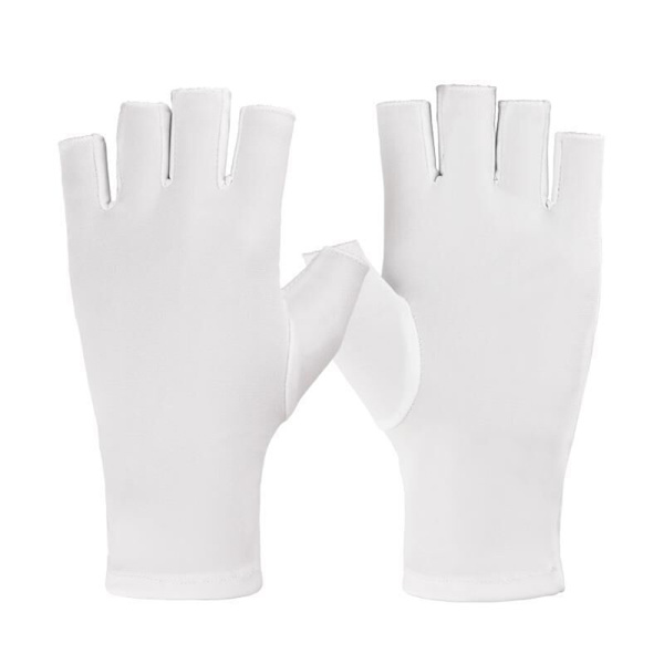 UPF 50 Block 99% UV-handske för gelnagellampa UV-skyddshandske för manikyr white
