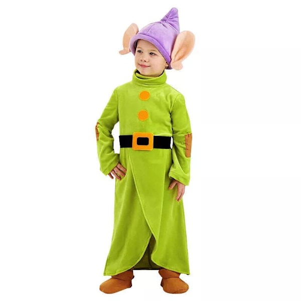 Barnens Dopey-kostymer Disney Snövit och de sju dvärgarna Jumpsuit Cosplay Dopey Halloween Cosplay XL
