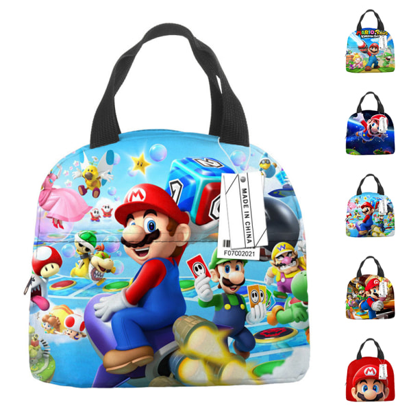 Super Mario Small Lunch Box Bag Barn Pojkar Flickor Thermal matförvaring A