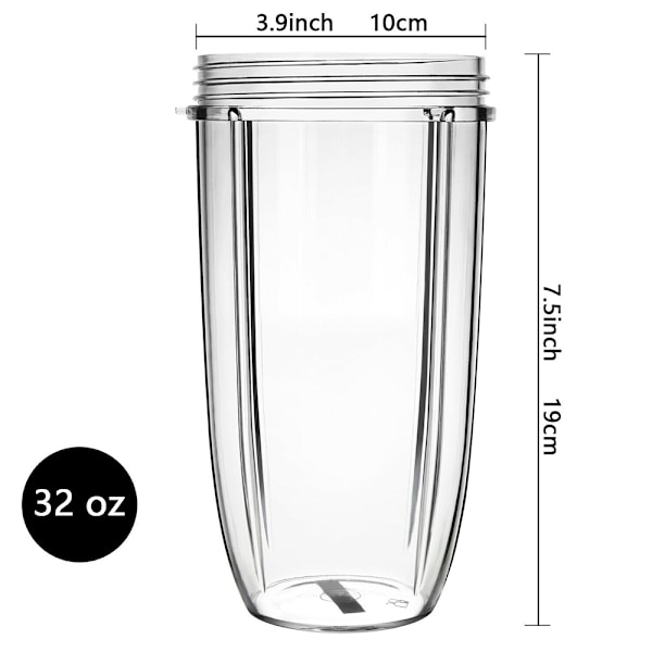 600900W Kitchen Reservdelar för Nutri Bullet Blender Cup Mug Flip Top Lock 900W32oz cup