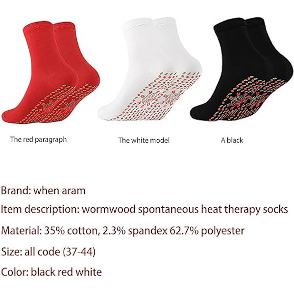 Självvärmande Sockor Anti-Trötthet Vinter Utomhus Varma Värmeisolerade Sockor Termiska Sockor för Vandring Camping Fiske Cykling Skidåkning White