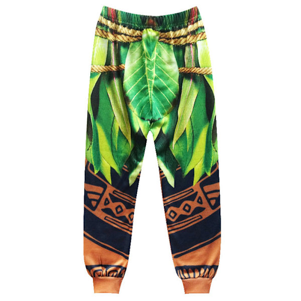 Moana Maui Cosplay-kostym med långärmad T-shirt för pojkar 130