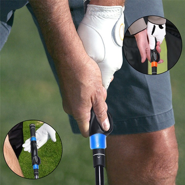 Golf Grip Trainer Attachment Golf Swing Trainer Corrector Tool orange