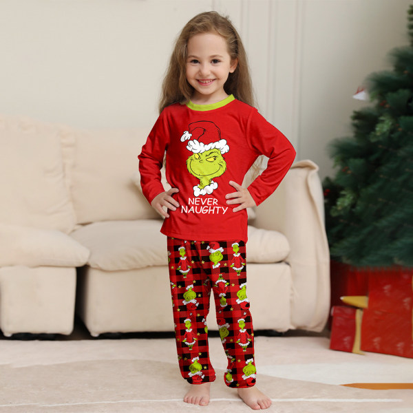 Grinch Christmas PJs Familjematchande nattkläder för vuxna Girls 3T