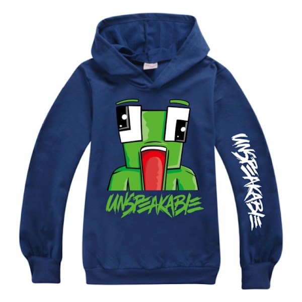 UNSPEAKABL Barn Pojkar Tryck Hoodie Sweatshirt Topp Navy Blue 140cm