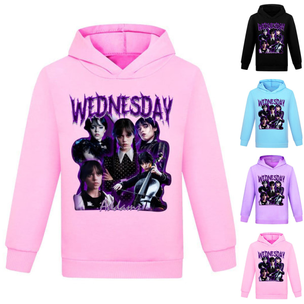 Kids Wednesday The Addams Family Hoodie Sweatshirt Långärmad purple 150cm