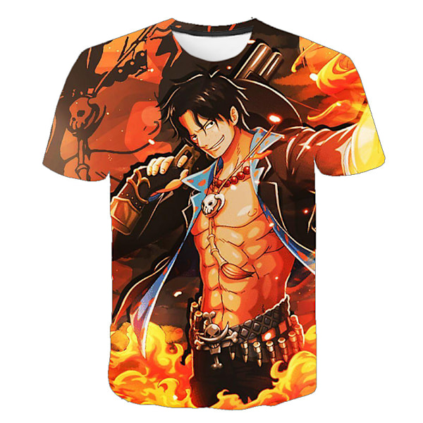 Barn En Del Anime 3D Kortärmad T-shirt Pojkar Flickor Casual Tee Toppar Sommar C 140cm