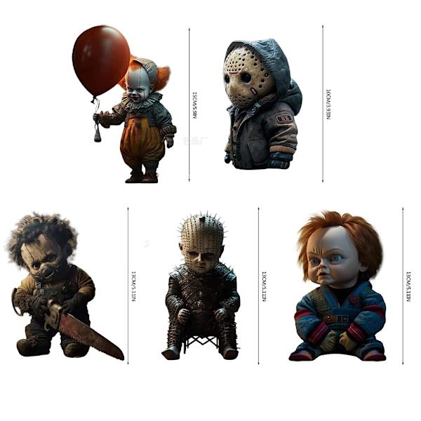 Skräckfilmstema karaktärer babydocka leksaker Halloween-presenter F 10cm