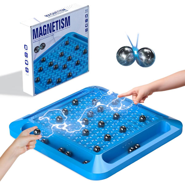Magnetiskt Schackspel med Stenar, Magnetiskt Bordsspel i Sten, Lämpligt för Vuxna och Barn med 20 Schackpjäser Strategiskt Magnet Schackbordsspel 20PCS