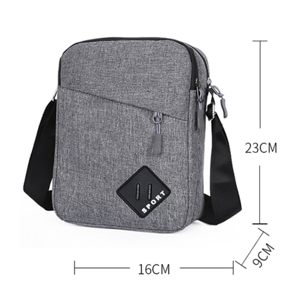 Herr Small Crossbody Väska Messenger Bag Pack Sling Väska Utomhus Resa Sport Gray