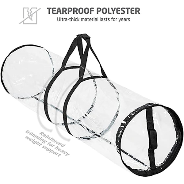 Förvaringsväska för presentpapper, rymmer alla dina presentpapper och band, passar långa 40 tums rullar, robust genomskinlig PVC-väska med handtag Red 100cm*20cm
