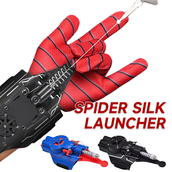 Kids Spiderman Web Shooter Toy Cosplay Wrist Launcher Spider Silk Gloves Toys Black