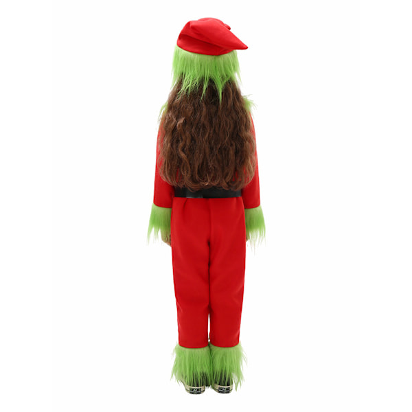Barnens Juldräkter för Pojkar och Flickor, Santa Grinch Cosplay Kostym, Festkläder L