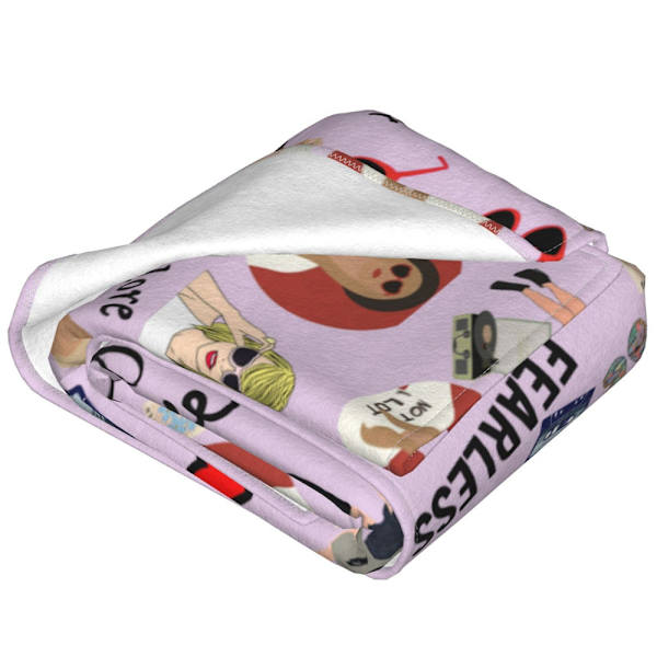 Taylor Swift Mönster Fuzzy Ultra-Mjuk Filt Alla Säsonger Lätt 100*150cm