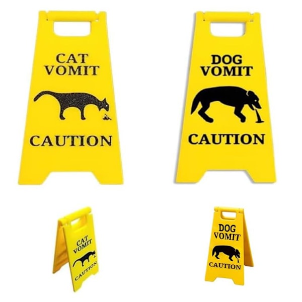 Kattkräks Skylt, Hundkräks Skylt - 3D-tryckt Varning Kräks Skylt, 4 Tums Katt/Hund Kräks Skylt, Rolig Katt Skylt Dekoration Dog