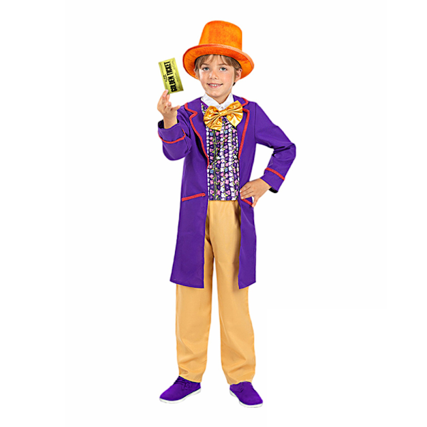 Willy Wonka Oompa Loompa Cosplay-dräkt Halloween Maskeraddräkt Barn Pojkar Kläder #3-Wonka Orange Hat L