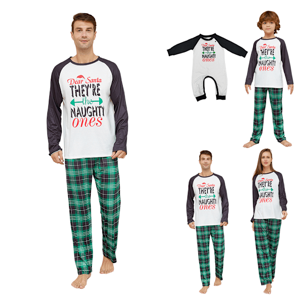 Familjematchande Julpyjamas för Vuxna och Barn - Julnattkläder Pyjamas Set Kids 7-8Years