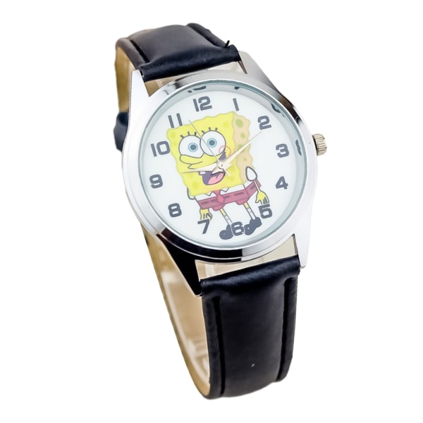 Barn Svampbob Fyrkant Klockor Quartz Armbandsur Barn Pojkar Flickor Watch A