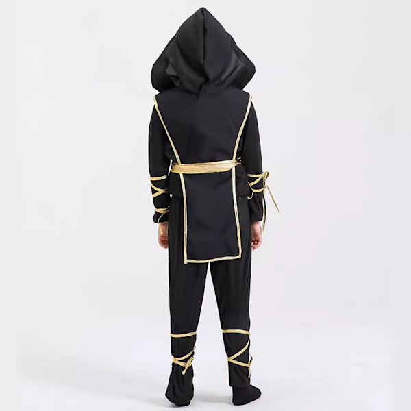 Fun World Svart Ninja Halloween Maskeradkostym för Barn, Små Pojkar A M