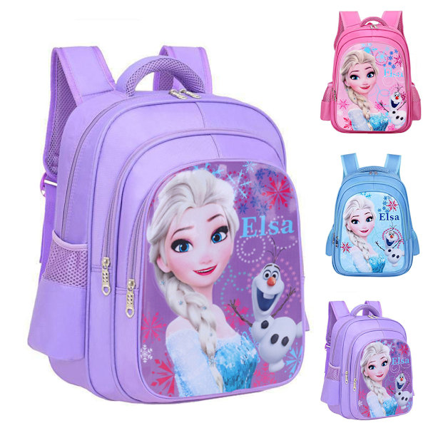Fryst Ryggsäck College Bookbag Lätt Justerbara Remmar Casual Stor Kapacitet Skolväska Flickor & Pojkar Pink 32x20x43cm