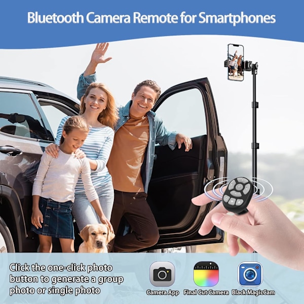 Tik Tok Bluetooth Fjärrkontroll Scrollningsringar för TikTok Sida Vändare Portabel White