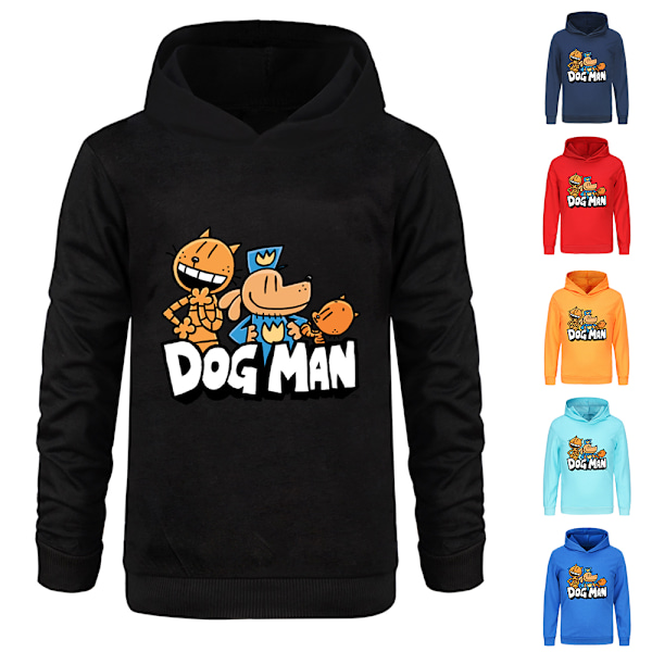 Barn Pojkar Flickor Dog Man Dogman Casual Tryck Hoodie Tröja Toppar Red 150cm