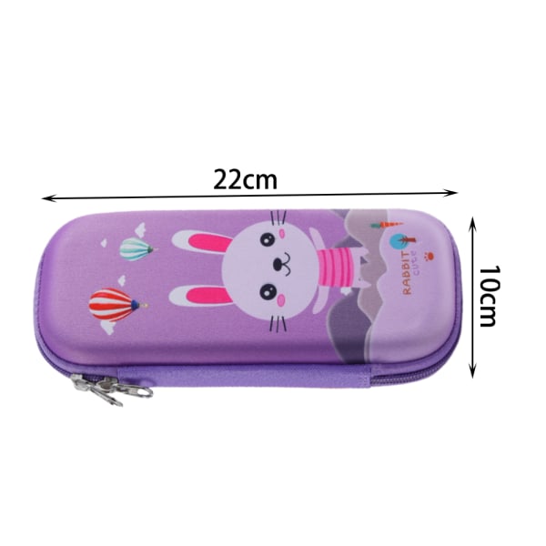 Tecknad pennfodral Case Påse Brevpapper Förvaring för barn Kanin Rosa 22x10cm