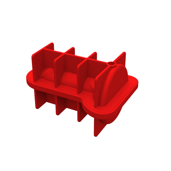 Rolig iskubform form med lock 3d parodismaskin red