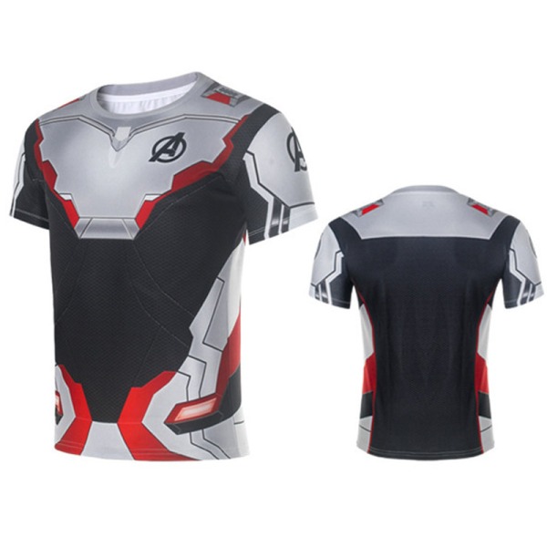 Avengers 4 Herr Huvtröja Toppar Cosplay Kostym Short Sleeve T Shirt 2XL