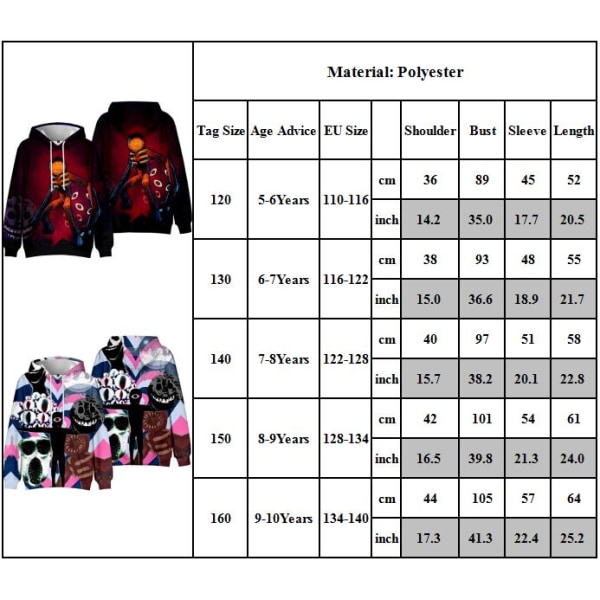 Barn 3D Fly från grinden Hoodie Sweatshirt Långärmad kappa A 120cm