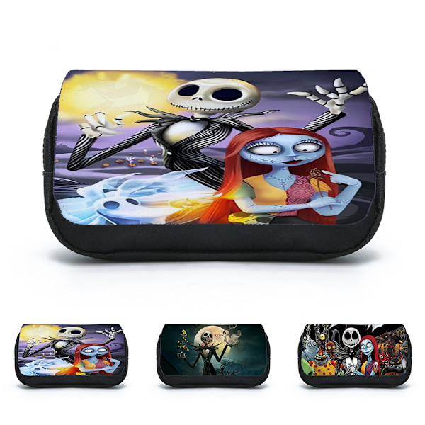 The Nightmare Before Christmas Pennfodral Skola Pennor Väska Stor Kapacitet Pennfodral Tillbehör Stationery Kosmetiska Väskor A