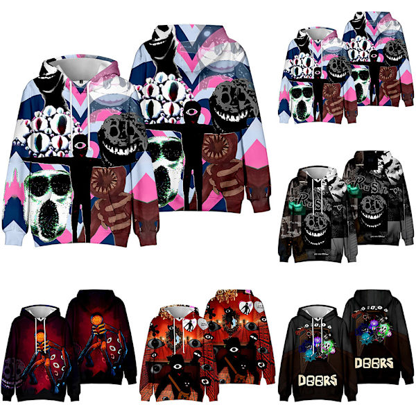Barn 3D Escape from the gate Hoodie Sweatshirt Långärmad kappa C 140cm