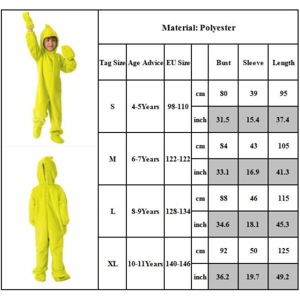 Kids Grinch Cosplay Kostym Klä Upp Jul Fest Overall M