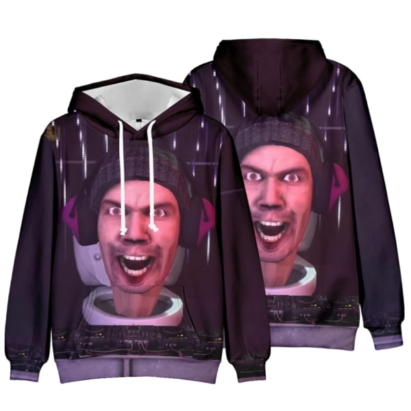 Kids 3D Anime Skibidi Toalett Hoodie Sweatshirt Långärmad kappa B 120cm